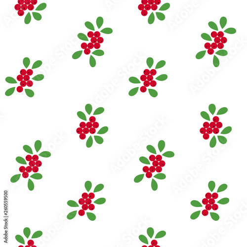Cowberry seamless pattern