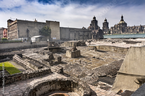 Metropolitan Cathedral Templo Mayor Zocalo Mexico City Mexico