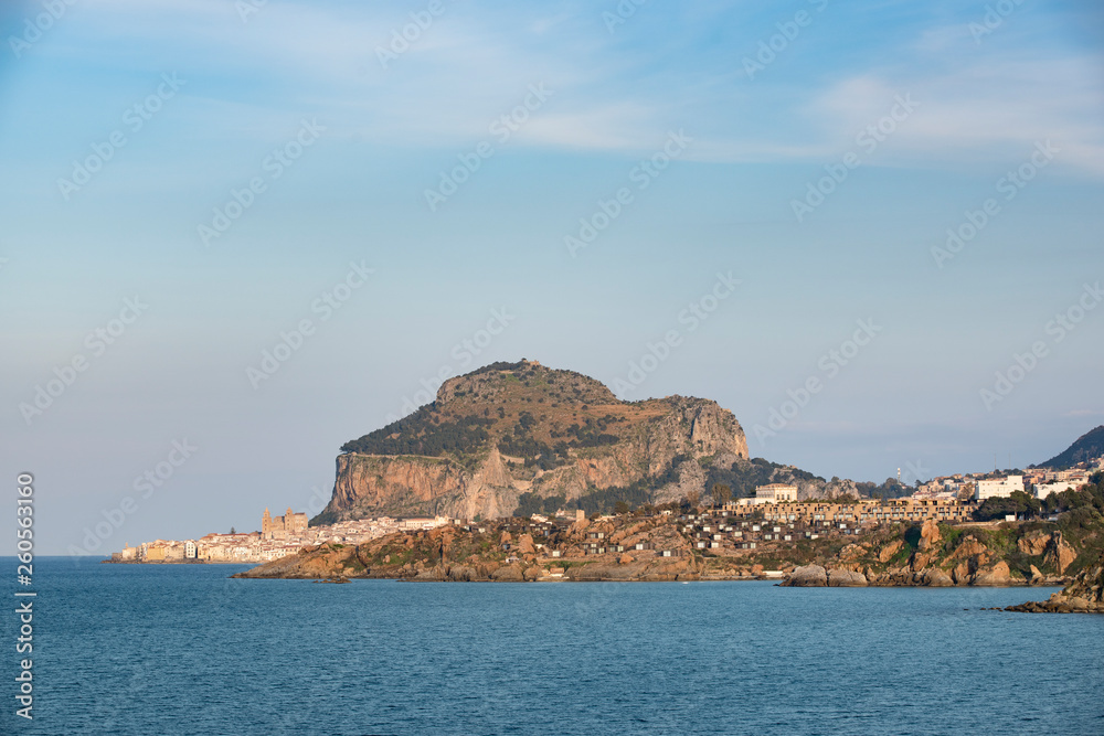 view of Cefalù on the northern coast of Sicily