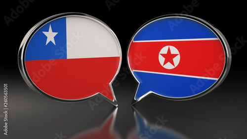 Chile and North Korea flags with Speech Bubbles. 3D Illustration Free Download Chile and North Korea flags with Speech Bubbles. 3D Illustration - GFXLoad