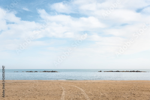 Empty wide beach