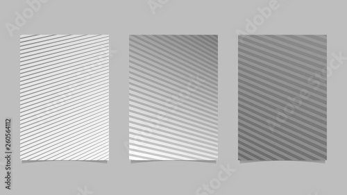 Stripe page design set - abstract vector stationery background