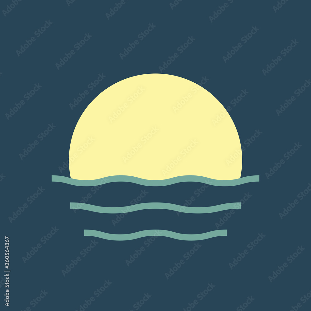 Silhouette icon sunset Silhouette icon sunset
