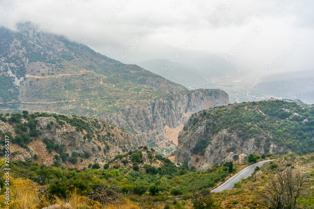Naklejka premium Landscape and Olive Groves in south Crete