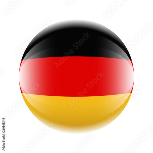 Germany flag icon in the form of a ball. Vector eps 10