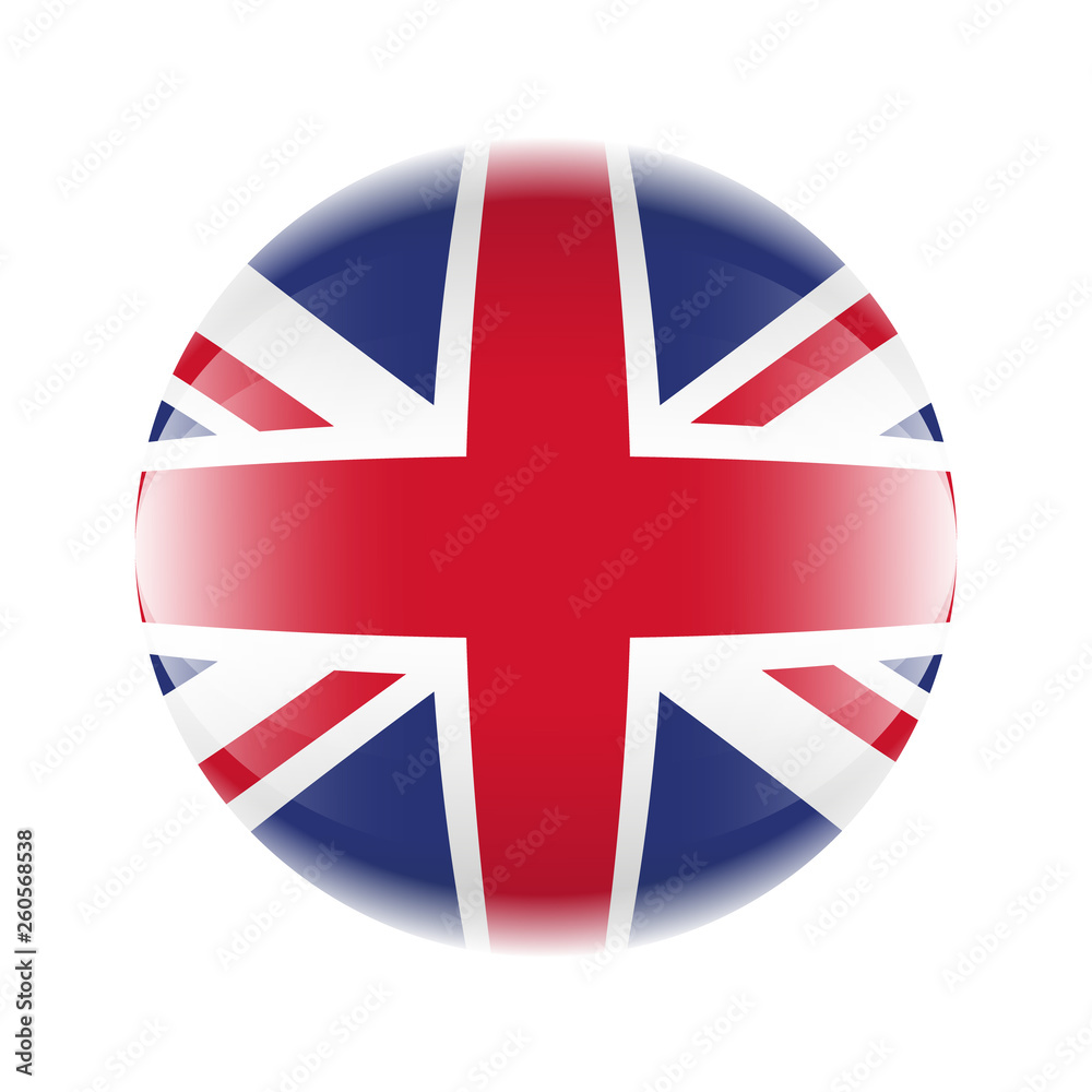 Obraz premium England flag icon in the form of a ball. Vector eps 10