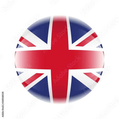 England flag icon in the form of a ball. Vector eps 10