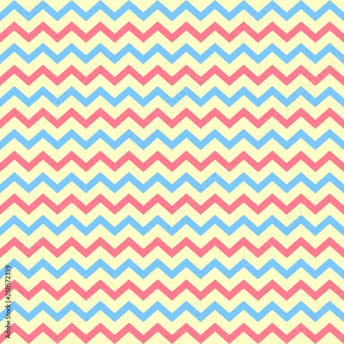 Cheron seamless pattern. Zigzag vector texture. Herringbone colorful background. Vector © chereliss