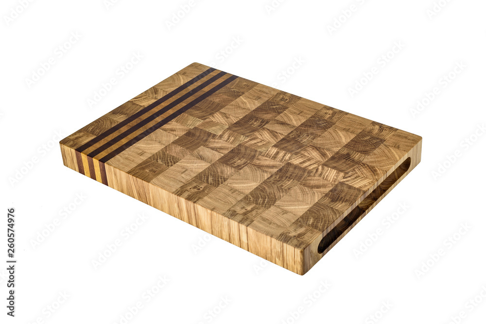One wooden cutting Board on white background. Iisolate on white One wooden cutting Board on white background. Iisolate on white
