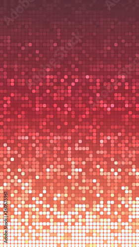 Shine mosaic background. Mosaic with light reflections. Colorful gradient. Square pixel mosaic vector. 