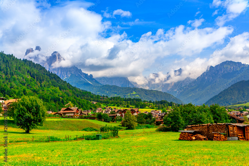 Panorama View of the Alps Mountains