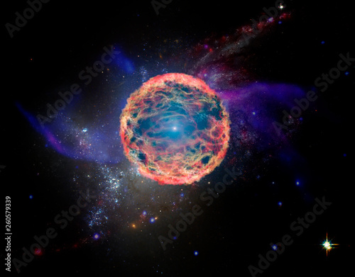 the process of birth of new star or supernova, elements of this image furnished by nasa b photo