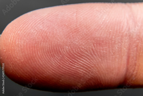 close up macro photo of a finger print of a caucasian man b