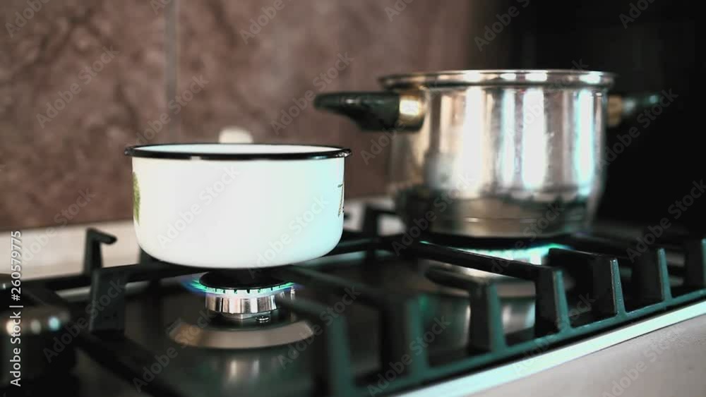 cooking in the kitchen
