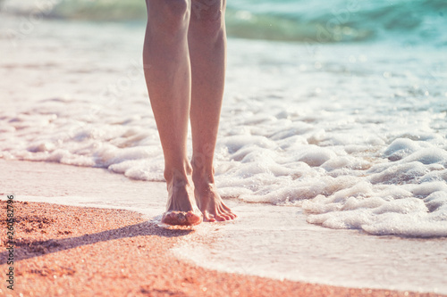close up leg on the summer beach © Sergii Mostovyi