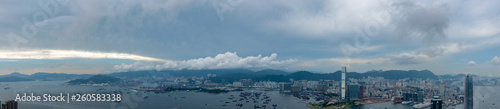 Hong Kong Victoria Harbour View, top view from peak © Prism6 Production