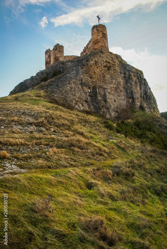 Ruined castle at Clavijo in province of Burgos in Castilla y Leon, Spain photo