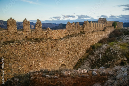 Ruined castle at Clavijo in province of Burgos in Castilla y Leon, Spain photo