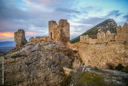 Ruined castle at Clavijo in province of Burgos in Castilla y Leon, Spain photo