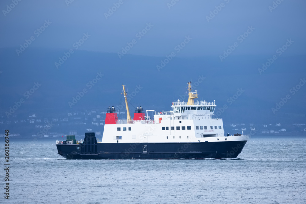 Ship ferry landing arrival at dock port at Wemyss Bay Inverclyde Scotland Ship ferry landing arrival at dock port at Wemyss Bay Inverclyde Scotland
