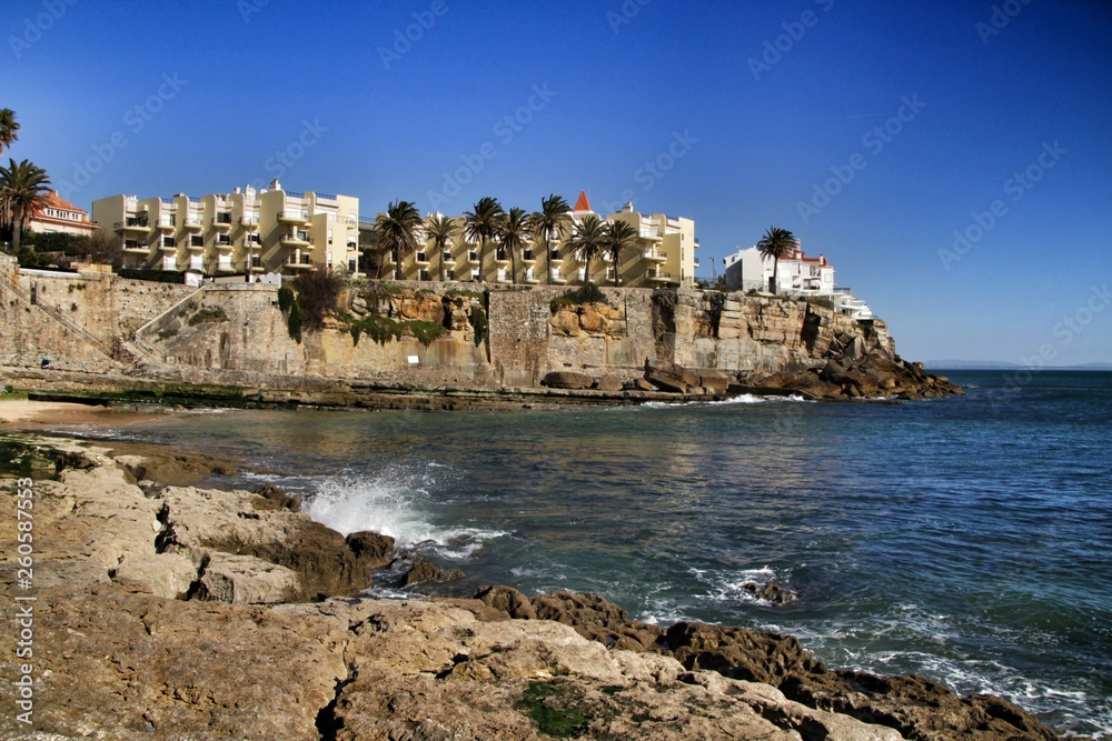 Azarujinha beach in Estoril, Lisbon, Portugal