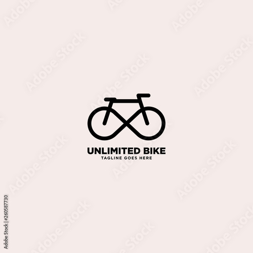 Unlimited Bike simple logo, template vector illustration - Vector