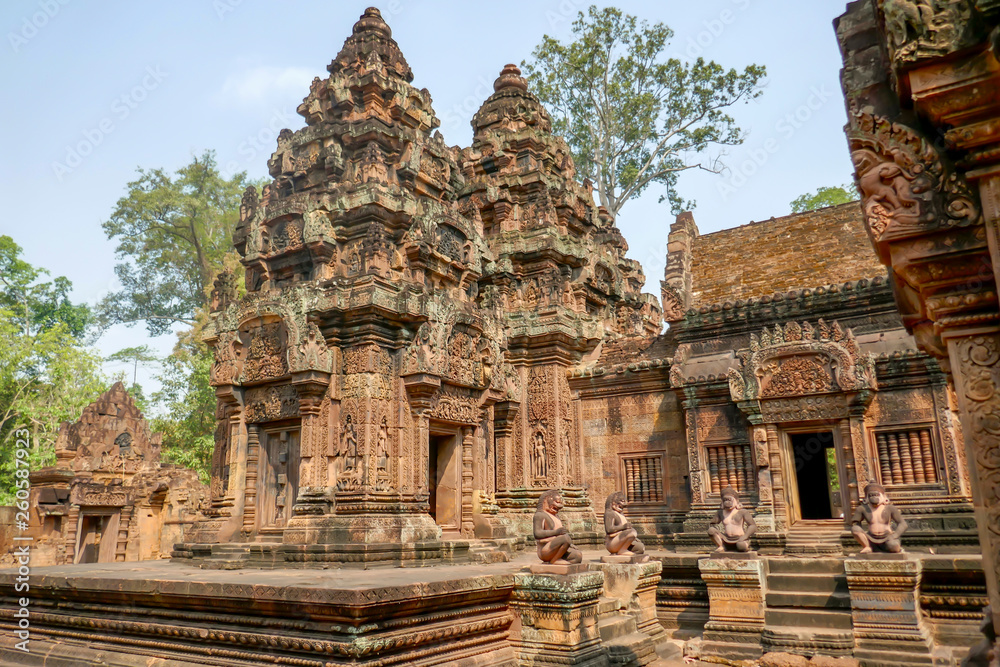 Statues of Banteay Srei, Siem Reap, Cambodia