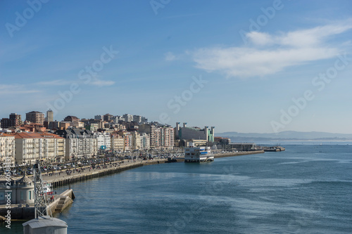 View of the Santander Bay in Spain. Cantabrian Sea north of the Iberian Peninsula