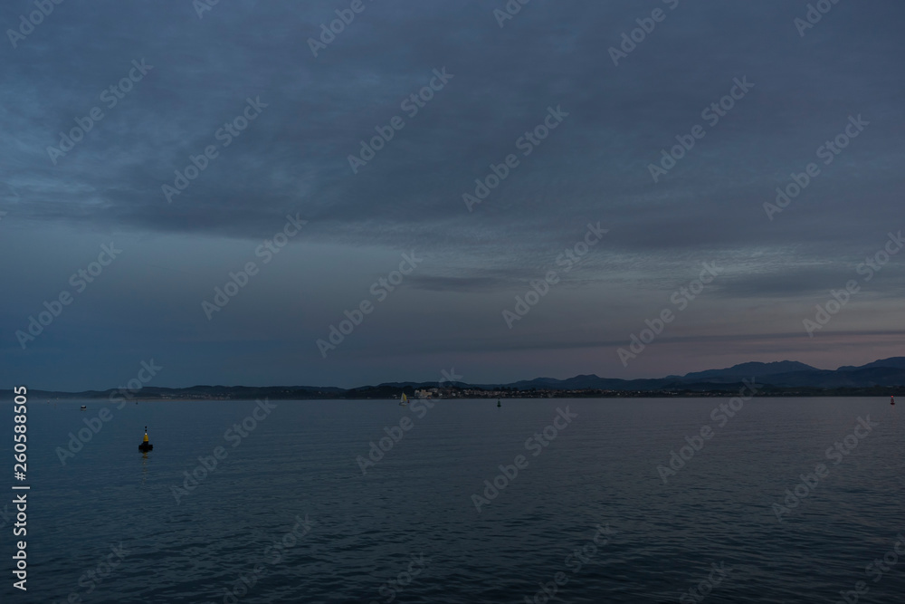 Vacation, View of the Santander Bay in Spain. Cantabrian Sea north of the Iberian Peninsula Vacation, View of the Santander Bay in Spain. Cantabrian Sea north of the Iberian Peninsula