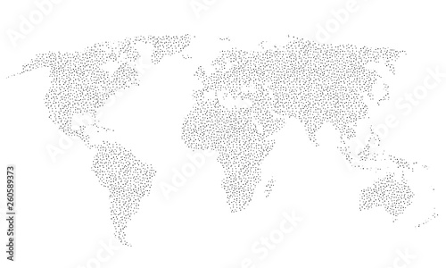 Best doodle world map for your design. Hand drawn freehand editable sketch. Planet Earth simple graphic style. Vector line illustration