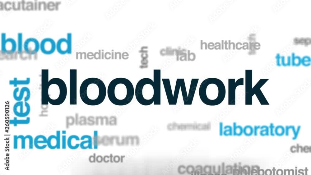 Bloodwork animated word cloud. Kinetic typography. Bloodwork animated word cloud. Kinetic typography.