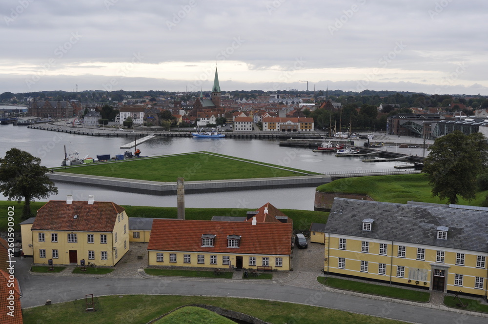 A view of city of Helsingor, Denmark