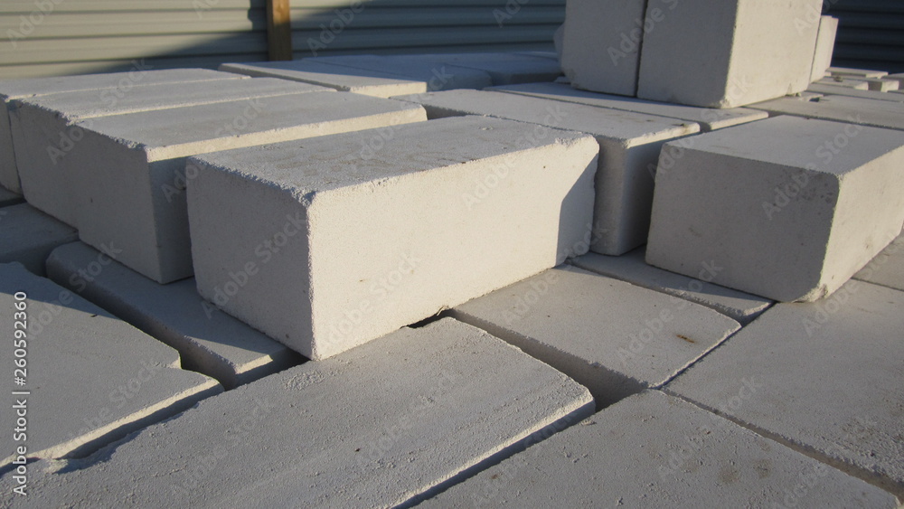 A stack of silicate bricks for construction A stack of silicate bricks for construction