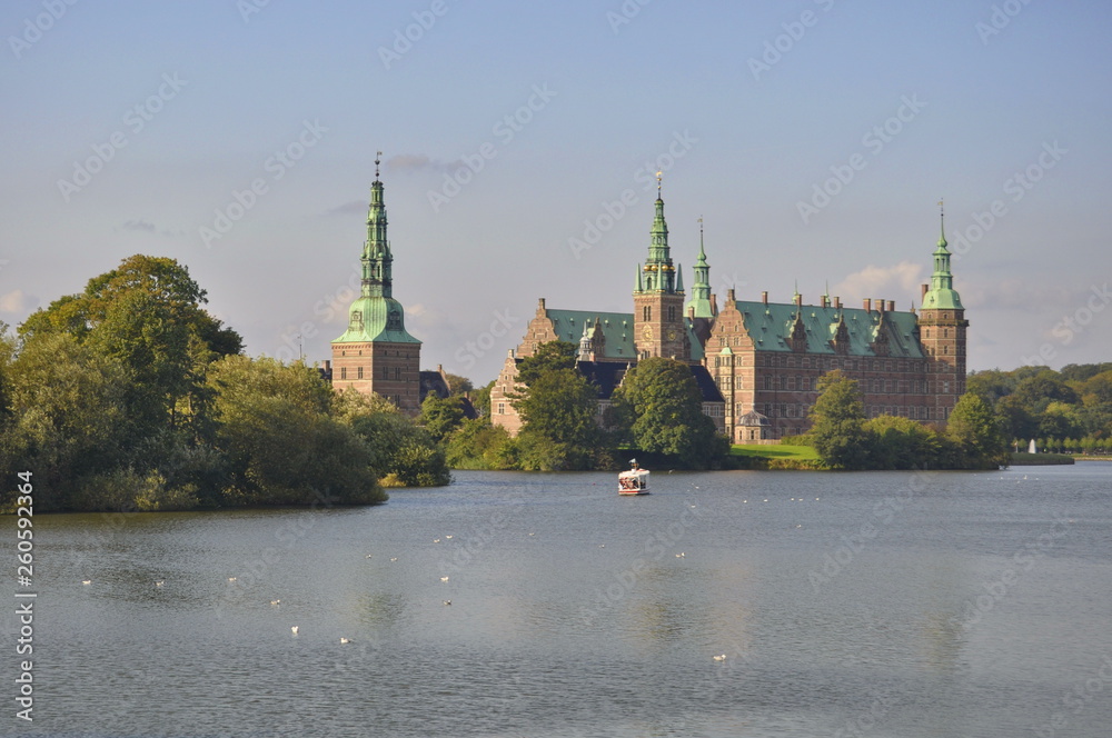 A view of Frederiksborg castle, Denmark