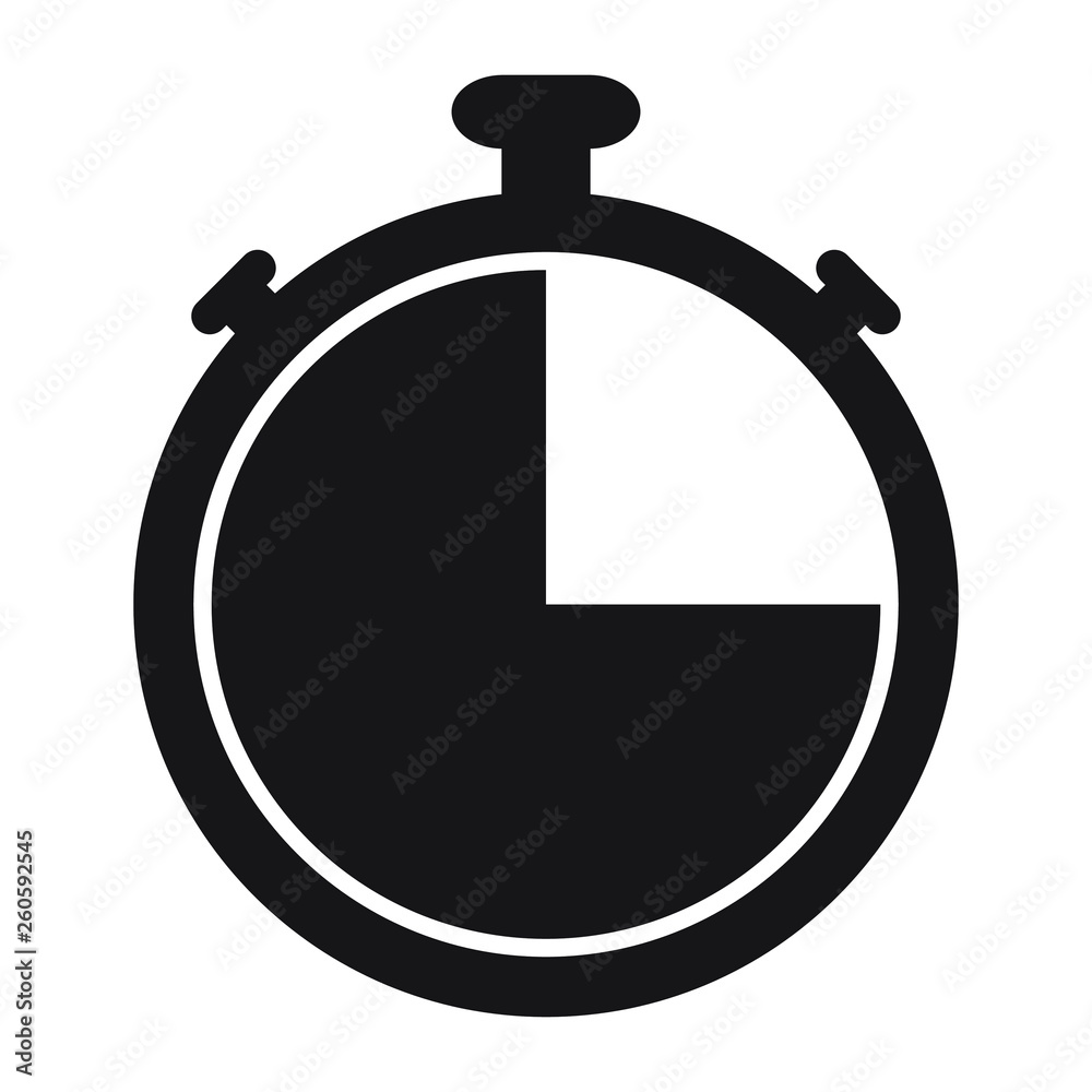 Stopwatch icon vector Stopwatch icon vector