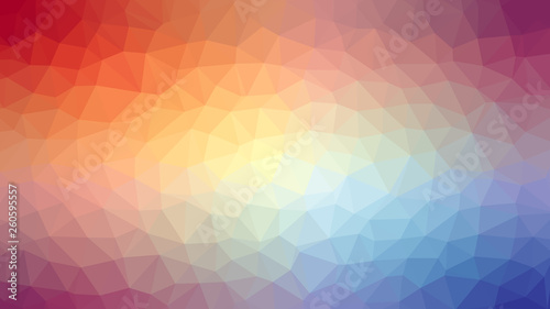 Colorful gradient mosaic backdrop with abstract triangle pattern in low polygonal style  vector template for business design