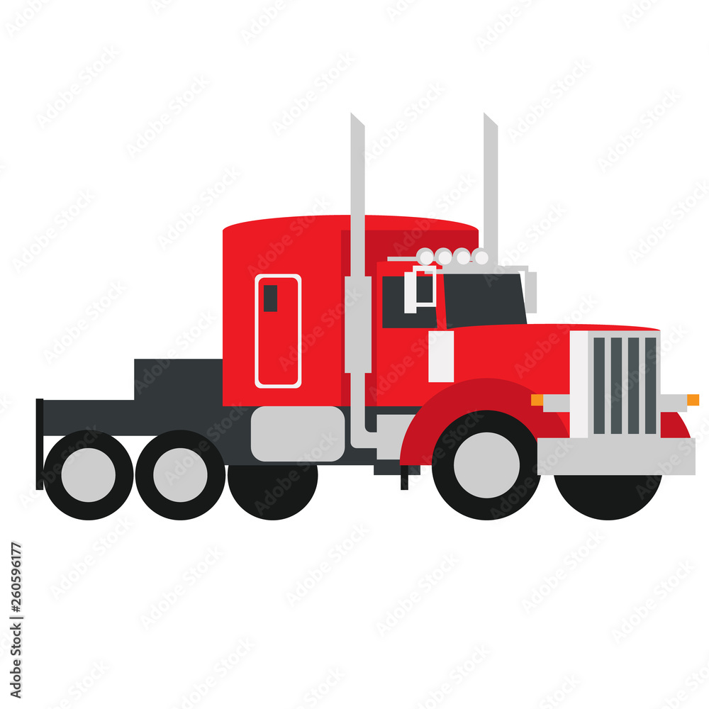 Lorry flat illustration