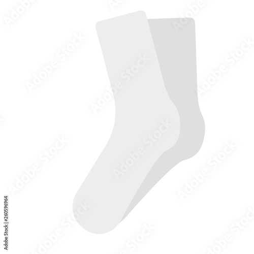 White socks flat illustration