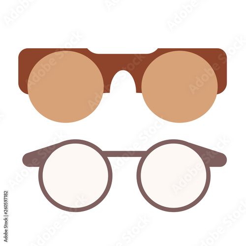 Glasses flat illustration