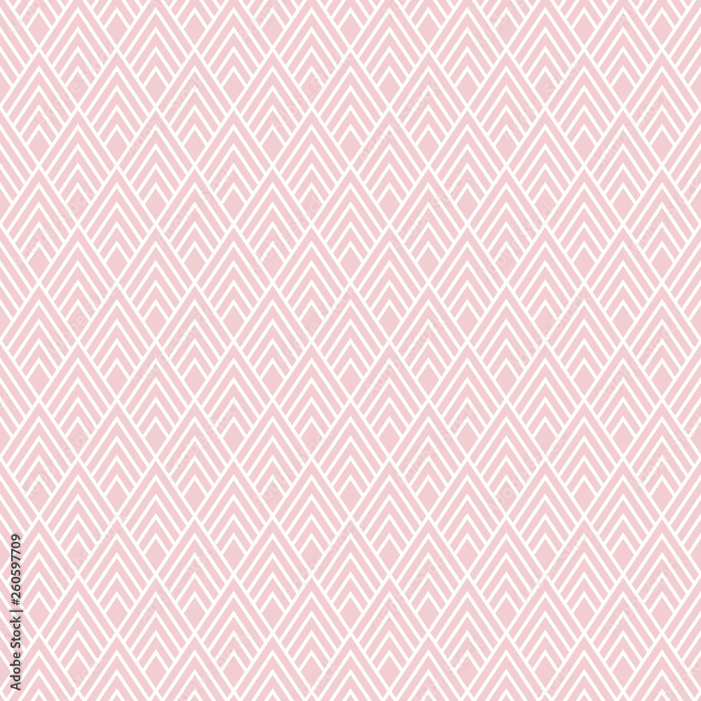 Art Deco Seamless Pattern - Repeating pattern design with art deco motif in pink and white Art Deco Seamless Pattern - Repeating pattern design with art deco motif in pink and white