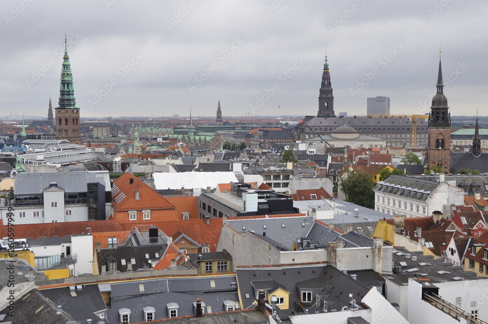 Aerial view of Copengahen, Denmark