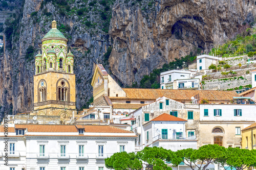Cathedral bell tower in Amalfi, Italy