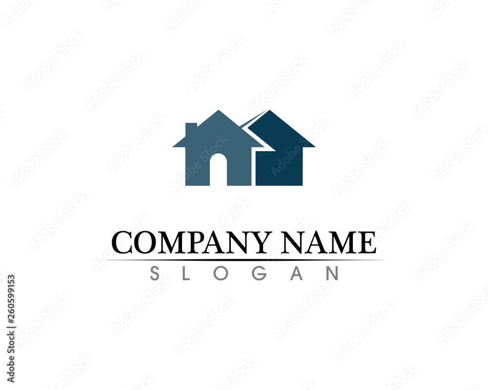 Real estate and home buildings logo icons template