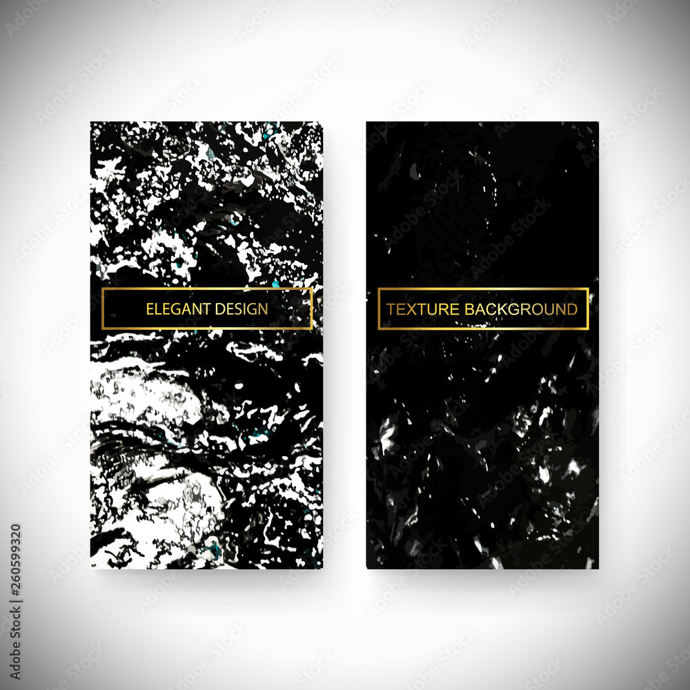Dark Modern Marble texture. Modern design for wedding card, invitation, birthday, cover, flyer, brochure. Vector Illustration.