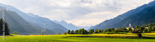 Austrian valley  Alps in summer