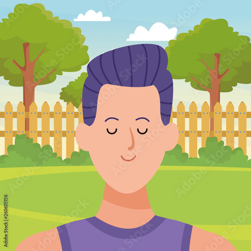 man portrait avatar cartoon character