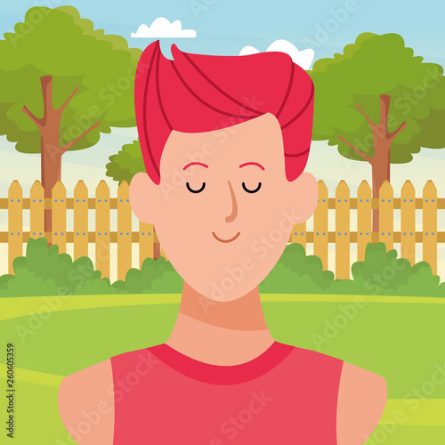 man portrait avatar cartoon character