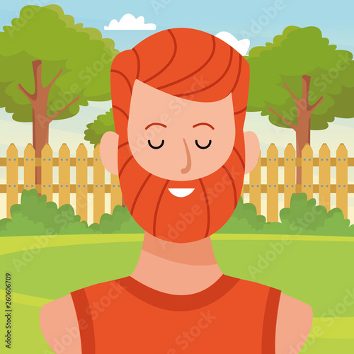 man portrait avatar cartoon character