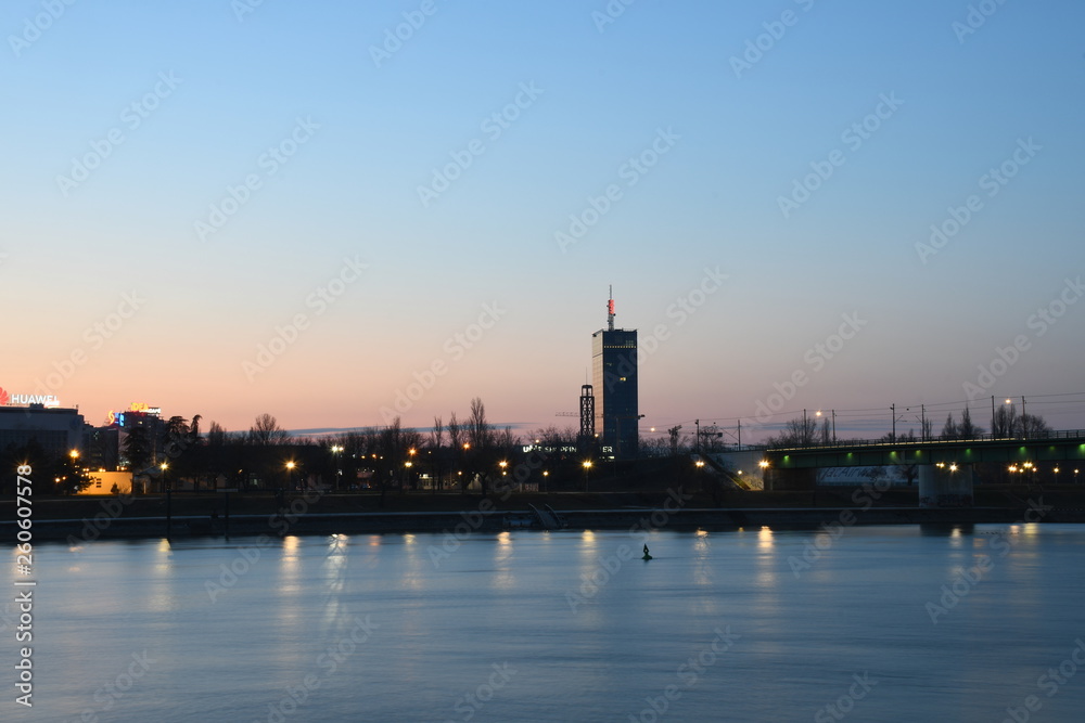 belgrade usce skyline at night