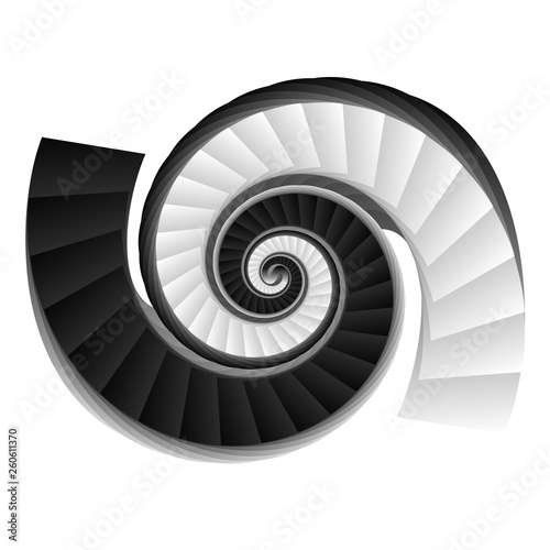 Curls and spirals,mesmerizing and hypnotic background. Surrealism. Psychology and philosophy, a poster for printing. Black and white fractal background. Escher style. Images in the style of optical v